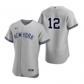 Men's New York Yankees Isiah Kiner-Falefa Gray Authentic Road Jersey