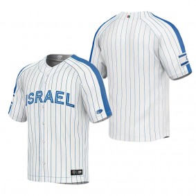 Men's Israel Baseball White 2023 World Baseball Classic Replica Jersey
