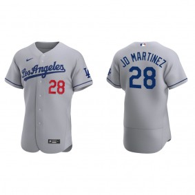 J.D. Martinez Men's Los Angeles Dodgers Nike Gray Road Authentic Jersey