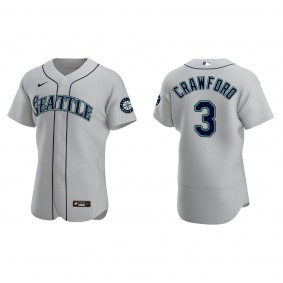J.P. Crawford Seattle Mariners Gray Alternate Authentic Jersey