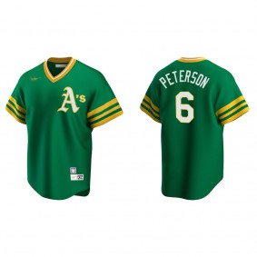 Jace Peterson Men's Oakland Athletics Nike Kelly Green Road Cooperstown Collection Jersey