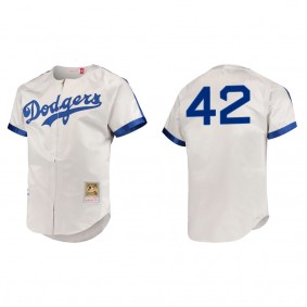 Jackie Robinson Men's Brooklyn Dodgers Jackie Robinson Mitchell & Ness Gray Cooperstown Collection Authentic Jersey