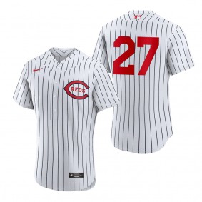 Reds Jake Fraley White 2022 Field of Dreams Authentic Jersey