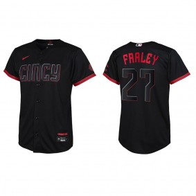 Jake Fraley Youth Cincinnati Reds Nike Black 2023 City Connect Replica Jersey