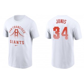 Men's San Francisco Giants Jake Junis White City Connect Graphic T-Shirt