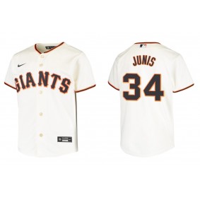Youth San Francisco Giants Jake Junis Cream Replica Home Jersey
