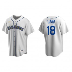 Mariners Jake Lamb White Cooperstown Collection Home Jersey