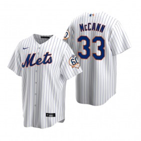 New York Mets James McCann Nike White 60th Anniversary Replica Jersey
