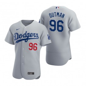 Men's Los Angeles Dodgers James Outman Gray Authentic Alternate Jersey