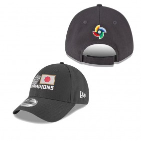 Men's Japan Baseball Gray 2023 World Baseball Classic Champions 9FORTY Locker Room Adjustable Hat
