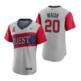 Men's Los Angeles Angels Jared Walsh Nike Gray 2021 Little League Classic Road Authentic Jersey