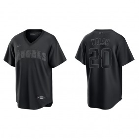 Jared Walsh Los Angeles Angels Black Pitch Black Fashion Replica Jersey