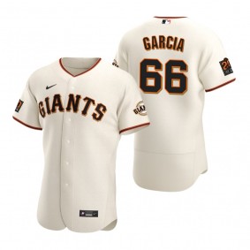 Men's San Francisco Giants Jarlin Garcia Nike Cream Authentic Home Jersey