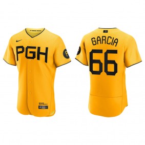 Jarlin Garcia Pittsburgh Pirates Gold 2023 City Connect Authentic Jersey