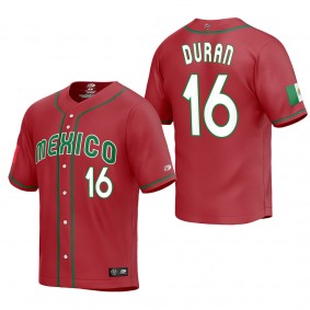 Jarren Duran Mexico Baseball Red 2023 World Baseball Classic Replica Jersey