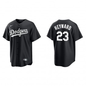 Jason Heyward Los Angeles Dodgers Nike Black White Replica Jersey