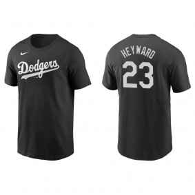 Jason Heyward Men's Los Angeles Dodgers Cody Bellinger Nike Black Name & Number T-Shirt