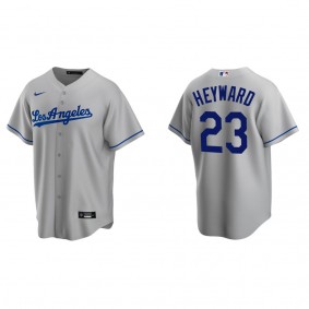 Jason Heyward Men's Los Angeles Dodgers Nike Gray Road Replica Jersey