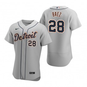 Men's Detroit Tigers Javier Baez Gray Authentic Road Jersey