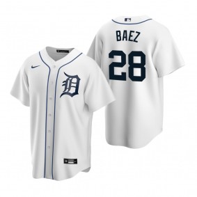 Detroit Tigers Javier Baez Nike White Replica Home Jersey
