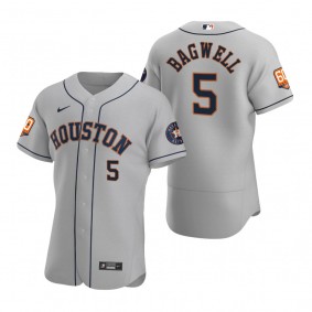 Men's Houston Astros Jeff Bagwell Gray 60th Anniversary Authentic Jersey