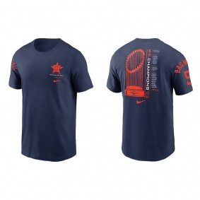 Jeff Bagwell Houston Astros Navy 2022 World Series Champions Roster T-Shirt