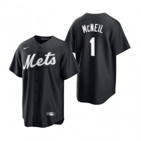 Men's New York Mets Jeff McNeil Nike Black White Replica Official Jersey