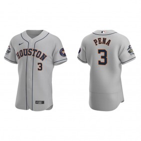 Jeremy Pena Houston Astros Gray 2022 World Series Road Authentic Jersey