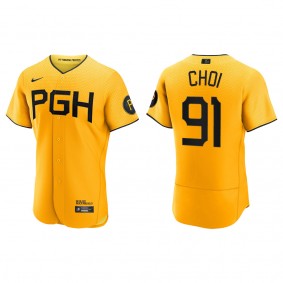 Ji-Man Choi Pittsburgh Pirates Gold 2023 City Connect Authentic Jersey