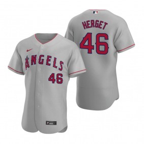 Men's Los Angeles Angels Jimmy Herget Gray Authentic Road Jersey