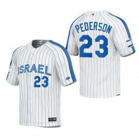 Joc Pederson Israel Baseball White 2023 World Baseball Classic Replica Jersey