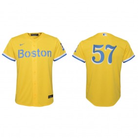 Joely Rodriguez Youth Boston Red Sox Nike Gold Light Blue City Connect Replica Jersey