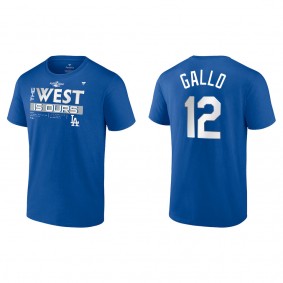 Joey Gallo Los Angeles Dodgers Royal 2022 NL West Division Champions Locker Room T-Shirt