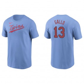 Joey Gallo Men's Minnesota Twins Max Kepler Nike Light Blue Name & Number T-Shirt