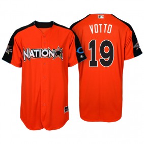 Men 's Cincinnati Reds #19 Joey Votto Red 2017 MLB All-Star National League Home Majestic Jersey
