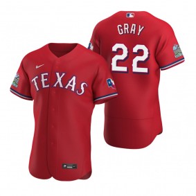 Men's Texas Rangers Jon Gray Scarlet Authentic Alternate Jersey