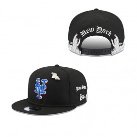 Jon Stan X New York Mets Cherub Script 9FIFTY Snapback Hat