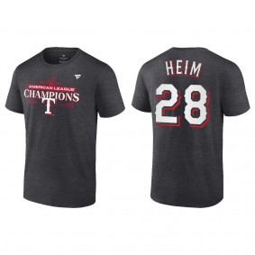 Men's Jonah Heim Texas Rangers Charcoal 2023 American League Champions T-Shirt