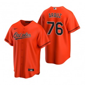 Men's Baltimore Orioles Jonathan Arauz Orange Replica Alternate Jersey