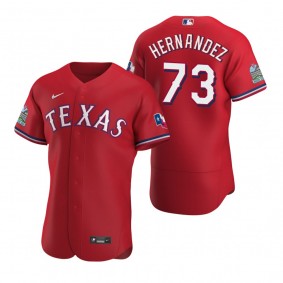 Men's Texas Rangers Jonathan Hernandez Scarlet Authentic Alternate Jersey