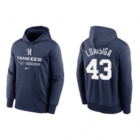 Jonathan Loaisiga New York Yankees Navy 2022 Postseason Authentic Collection Dugout Pullover Hoodie