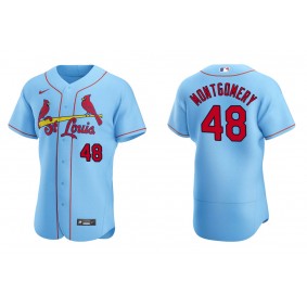 Men's St. Louis Cardinals Jordan Montgomery Light Blue Authentic Alternate Jersey