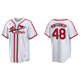 Men's St. Louis Cardinals Jordan Montgomery White Cooperstown Collection Home Jersey