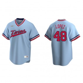 Twins Jorge Lopez Light Blue Cooperstown Collection Road Jersey