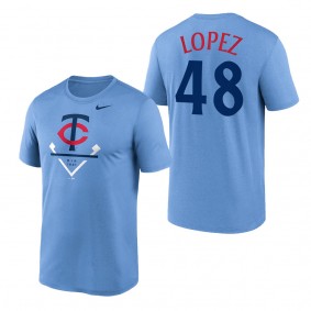 Jorge Lopez Minnesota Twins Light Blue 2023 Diamond Icon Legend Performance T-Shirt