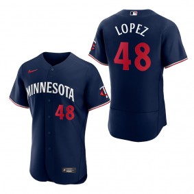 Jorge Lopez Minnesota Twins Navy Road Alternate 2023 Authentic Jersey