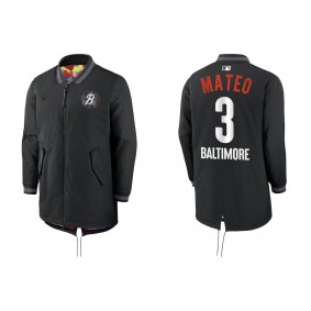 Jorge Mateo Baltimore Orioles Nike Black 2023 City Connect Authentic Collection Dugout Long Sleeve Full-Zip Jacket