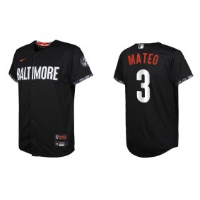 Jorge Mateo Youth Baltimore Orioles Black 2023 City Connect Replica Jersey