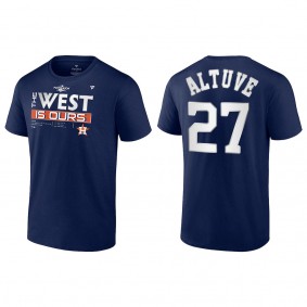 Jose Altuve Houston Astros Navy 2022 AL West Division Champions Locker Room T-Shirt