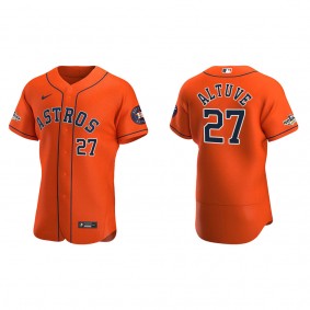 Jose Altuve Houston Astros Orange 2022 Postseason Alternate Authentic Jersey